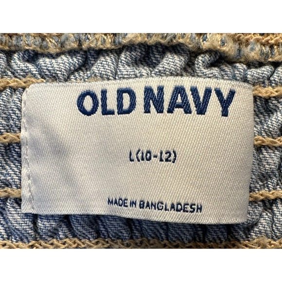 Old Navy Dress Girls Size 10-12 Blue Denim Sleeveless Jumper Stretch Pull Over - Picture 5 of 8